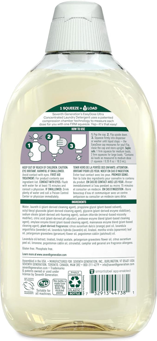 Seventh Generation EasyDose Laundry Detergent Fresh Lavender Ultra Concentrated - Image 2