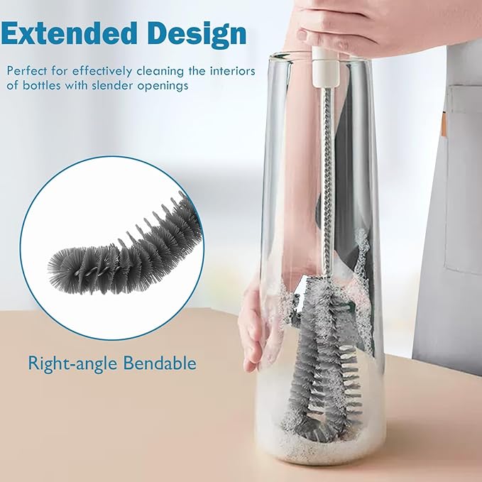 16 inches Long Handle Black Bottle Cleaning Brushes - Image 4