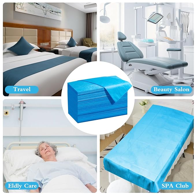 100 Pack Disposable Bed Sheets – 31.5 x 71 in Waterproof Non-woven Sheets - Image 7