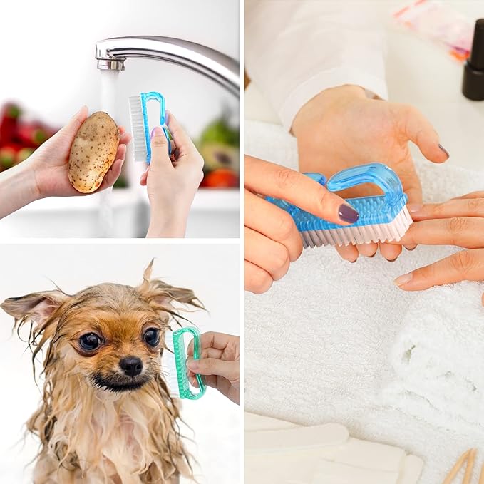 Handle Grip Nail Brush, Hand Fingernail Brush Cleaner Scrubbing Kit Pedicure - Image 6