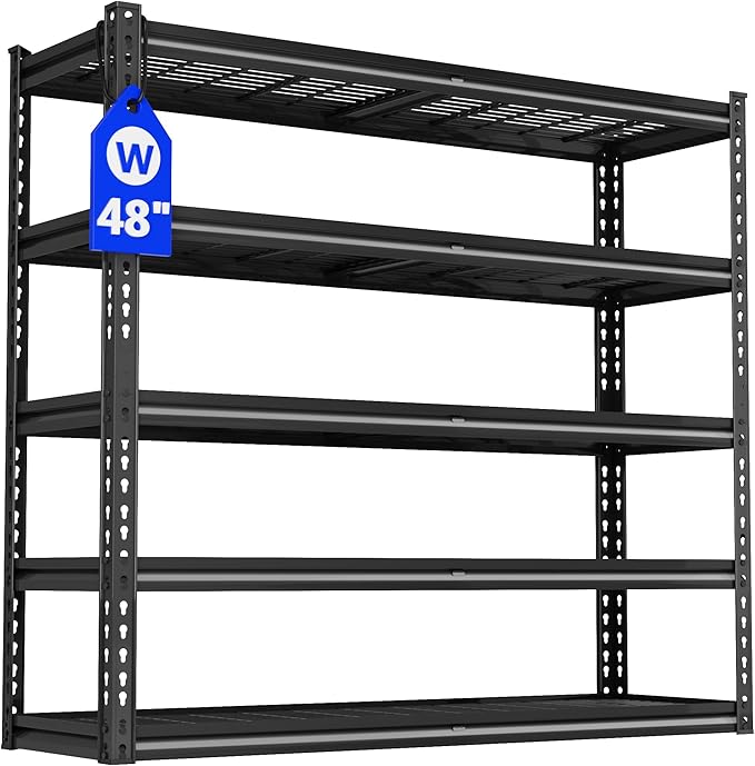 48" W Garage Shelving Heavy Duty, 5-Tier Storage Shelves, 3030LBS Adjustable by VDEVY
