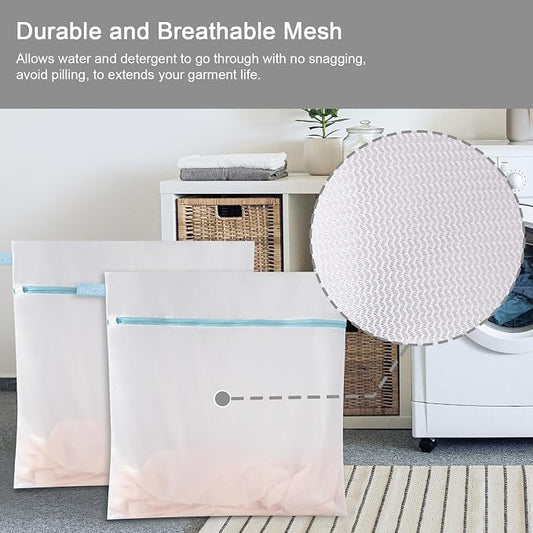 Polecasa 2Pcs 24 x 24 Inches Extra Durable Fine Mesh Laundry Bags - Image 2