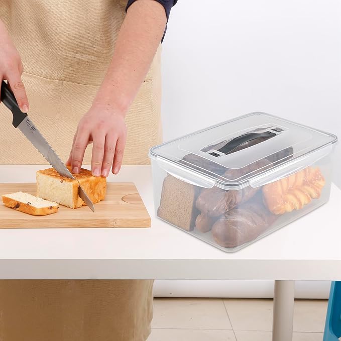 4-Pack 14.5 L Food Sealed Storage Container, Plastic Boxes