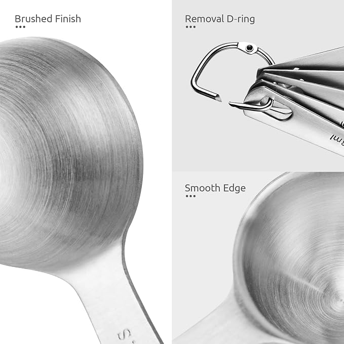 U-Taste Teaspoon Tablespoon Measuring Spoons: 18/8 Stainless Steel Measure - Image 6