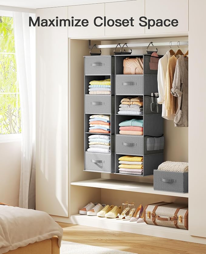 Pipishell Hanging Closet Organizer 6-Shelf, Hanging Shelves - Image 6