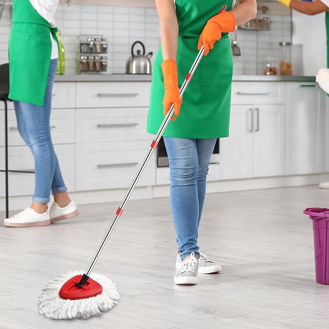 Microfiber Spin Mop Replace Head, Mops Base, Handle Compatible - Image 4