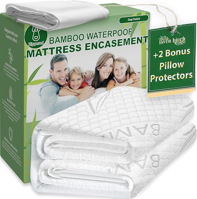 Bamboo Rayon Mattress Protector by Laven+Birch