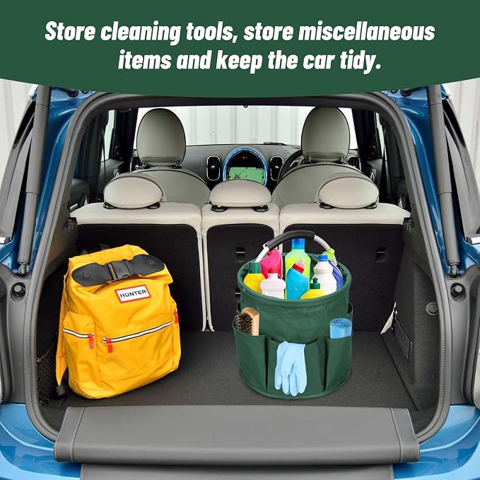 Qivine 17L Cleaning Caddy with Handle, Cleaning Supply Caddy Foldable Cleaning - Image 5