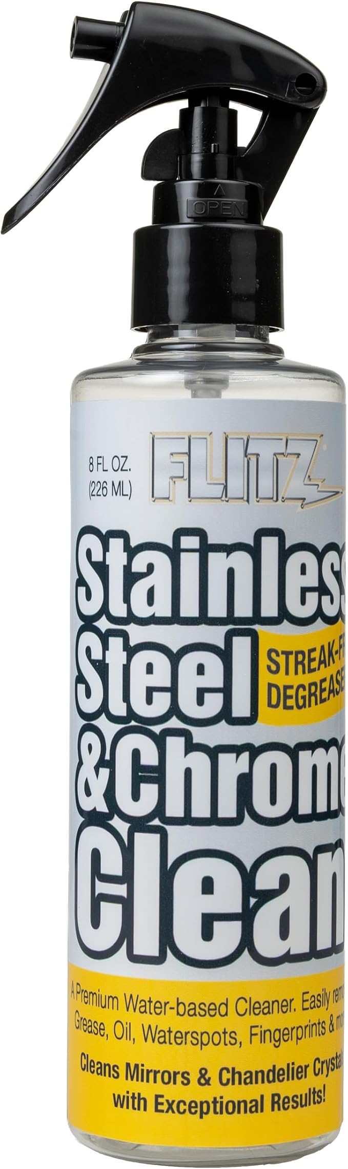 FLITZ Stainless Steel & Chrome Clean - 8oz Bottle by FlitzInternationalLTD
