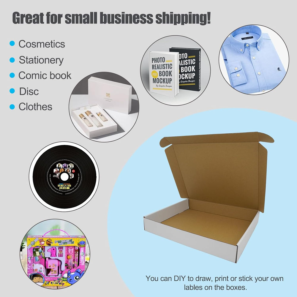13x11x2 Shipping Box, 50 Pack Corrugated Cardboard Boxes Mailers for Business...