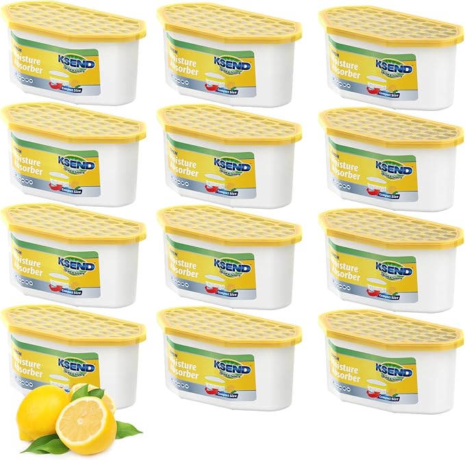 Moisture Absorbers, 12 Pack, Compact Dehumidifier by Ksend