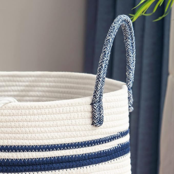YOUDENOVA Woven Rope Laundry Hamper Basket, 72L Tall Laundry Basket, Baby - Image 8