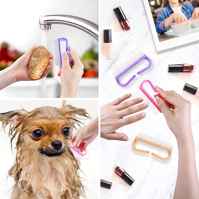 Handle Grip Nail Brush, Nail Brushes Hand Fingernail Brush Cleaner Scrubbing - Image 7