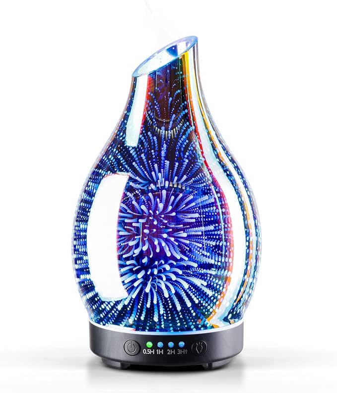 Porseme 150ml Essential Oil Diffuser Glass Color Changing Aroma Air Diffusers by Porseme
