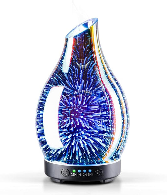 Porseme 150ml Essential Oil Diffuser Glass Color Changing Aroma Air Diffusers by Porseme