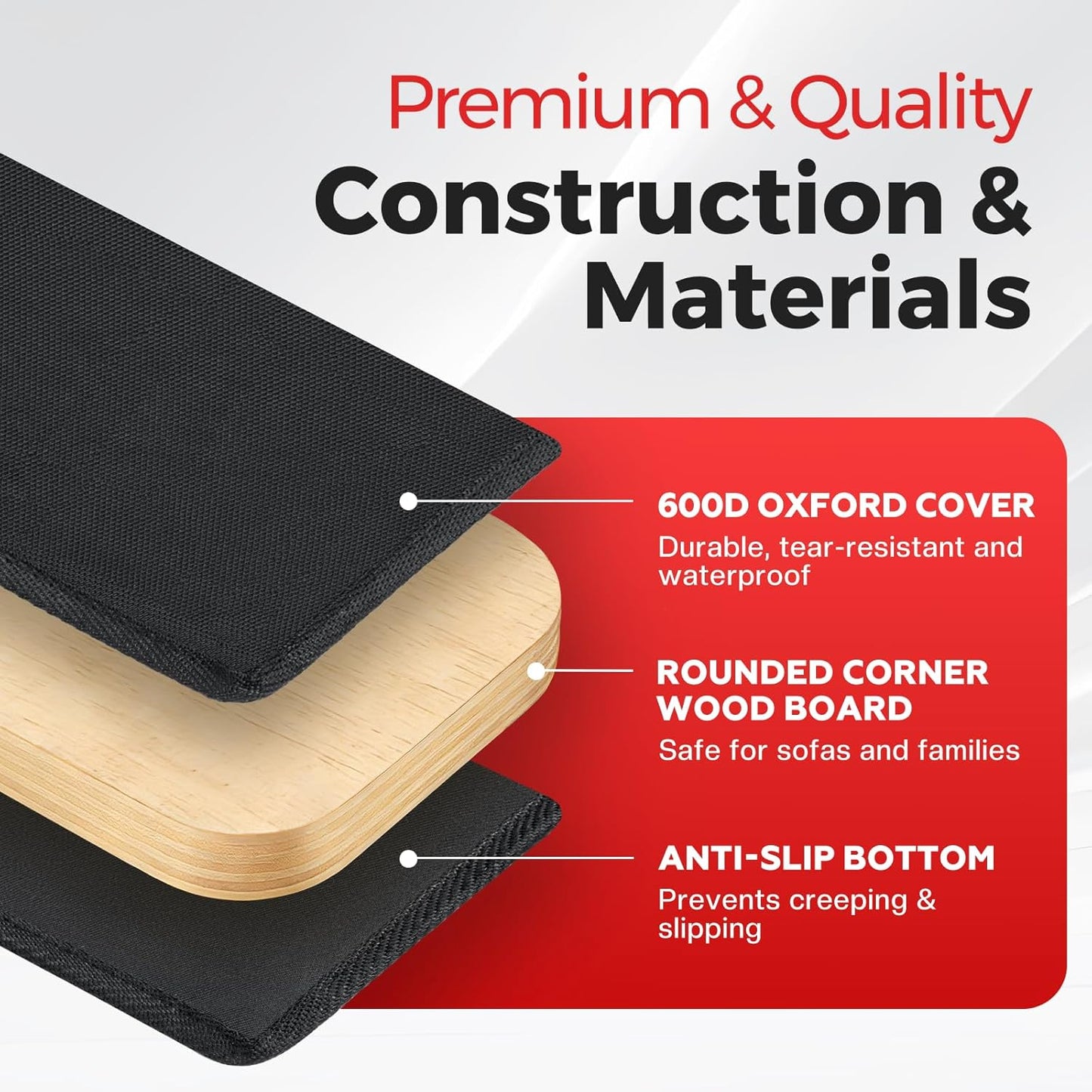 Comfyanno Couch Cushion Support Board, Repairs Sagging 3-Seat Sofa, Ready to Use, 21.5" x 70", Heavy-Duty Solid Wood Board, Safe Corner, Sinking Couch & Sofa Fix Saver
