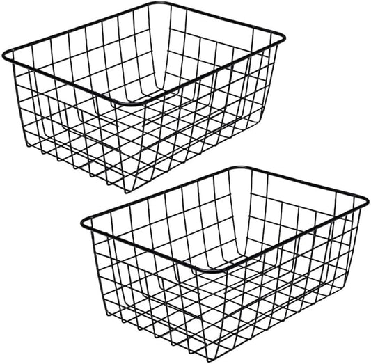 Kitchen Wire Baskets Farmhouse Decor Metal Food Storage Organizer, Household by Aeggplant