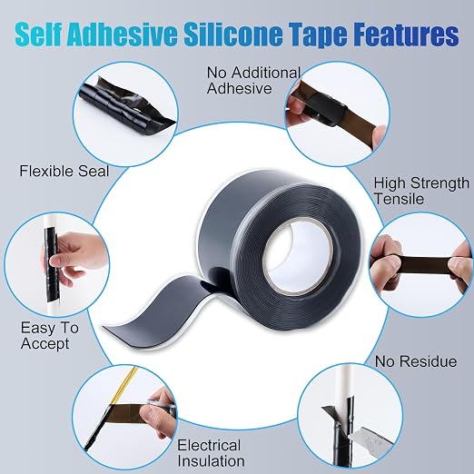 Lichamp Seal Self Fusing Silicone Tape, 1 Inch x 10 Feet x 10 Rolls, Total 100 - Image 8
