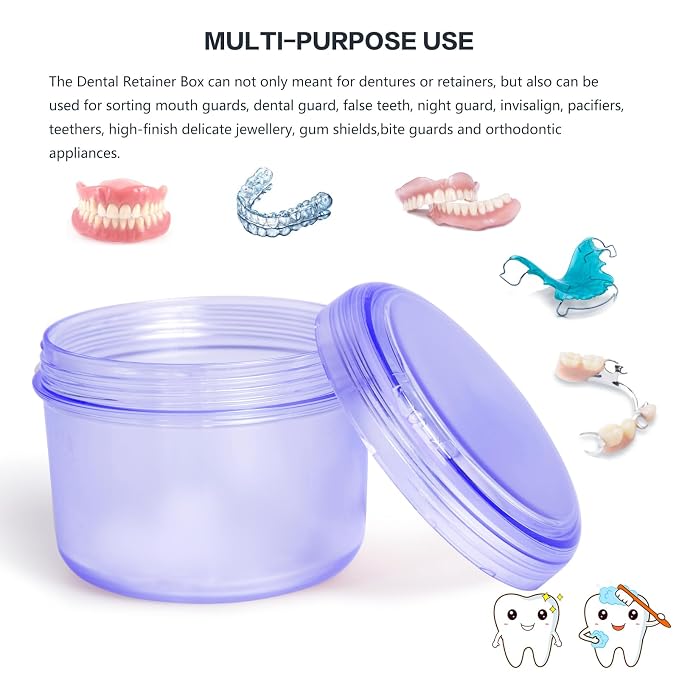 Large Denture case, No-Leak Denture Bath Box Denture Cup, Retainer Cleaning Box - Image 2