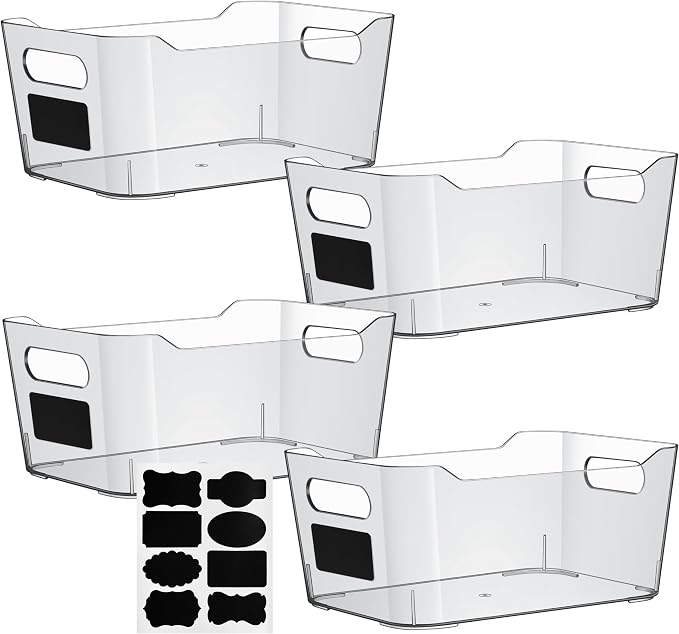 Clear Plastic Storage Bins, Refrigerator Freezer Fridge Organizer Storage by ShelfShaper