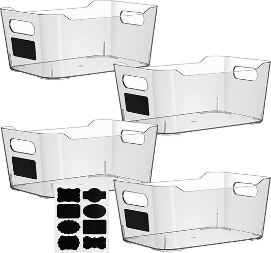 Clear Plastic Storage Bins, Refrigerator Freezer Fridge Organizer Storage by ShelfShaper