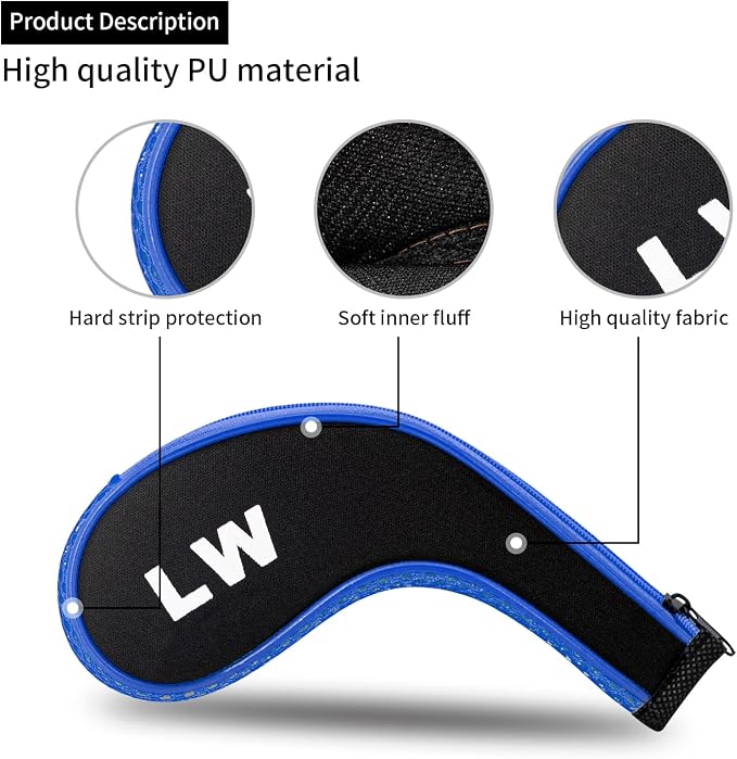 Golf 12pcs Thick Synthetic Golf Iron Head Covers Set Headcover Fit All Brands - Image 3