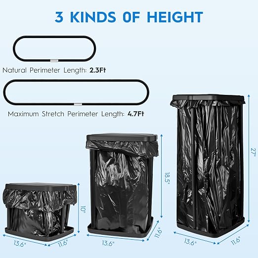 Portable Trash Bag Holder Collapsible Garbage Bin - Image 2