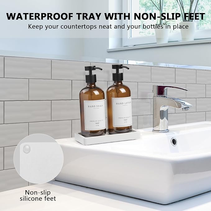 Amber Glass Soap Dispenser - Image 6