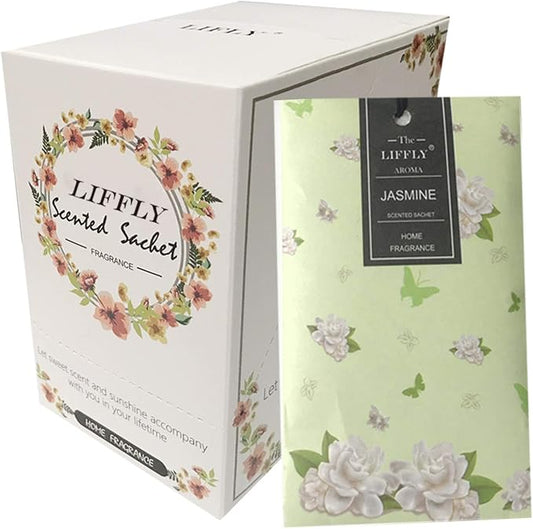 14 Packs Jasmine Scented Sachets by LIFFLY