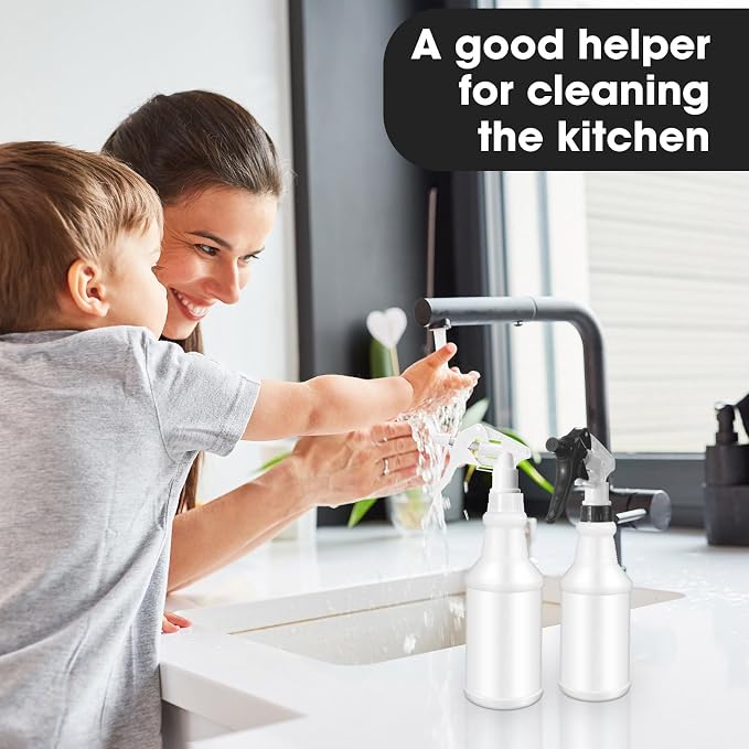 Eccliy 12 Pcs 16 Oz Plastic Spray Bottle, Adjustable Empty Reusable Sprayer - Image 5