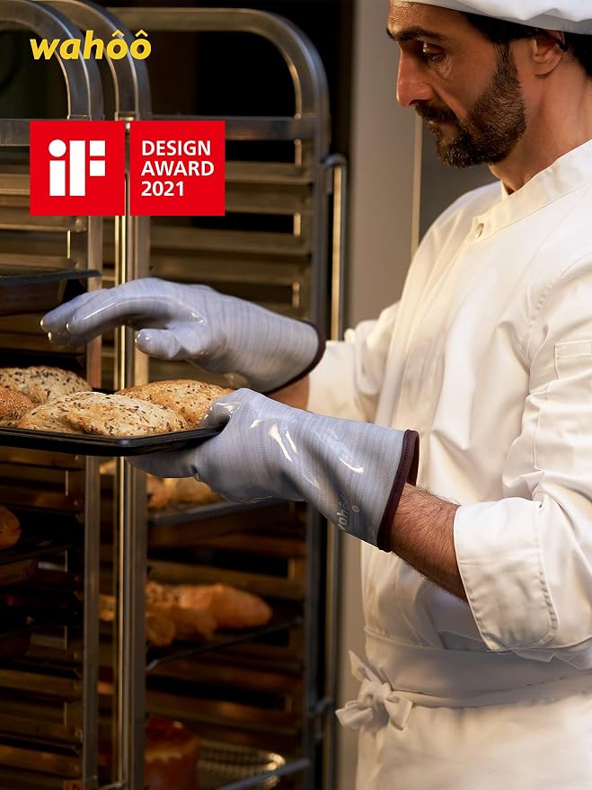 Wahoo Liquid Silicone Smoker Oven Gloves, Food-Contact Grade, Heat Resistant - Image 4