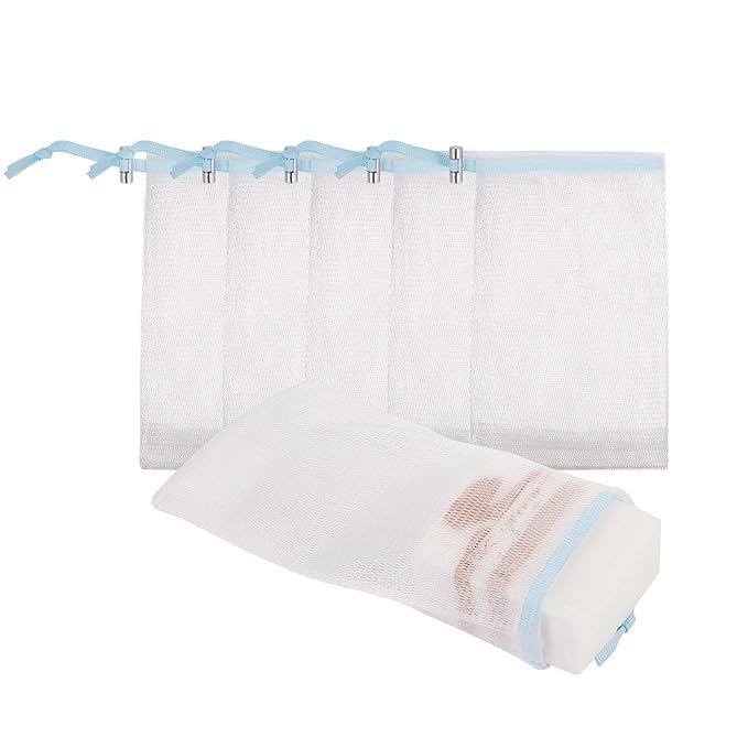 Cobahom Soap Bag 6 Pack 6 x 3.5 Inch Mesh Foaming Net Soap Sack Bags Soap Saver by Cobahom