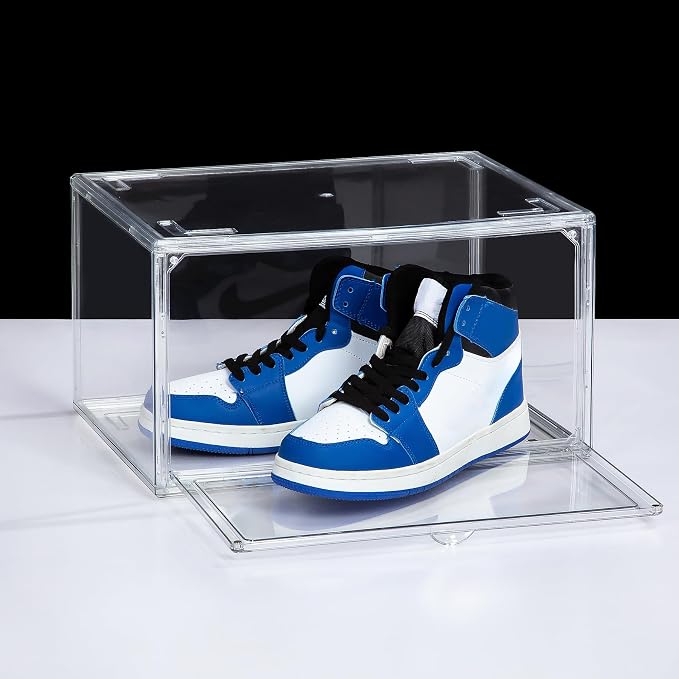 NYZE 12 Pack Acrylic Shoe Boxes Side Open, Shoe Storage Organizer - Image 6