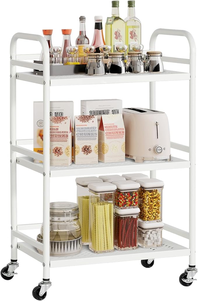 HDANI 3 Tier Rolling Cart, Heavy Duty Multifunctional Metal Frame-Supports 22 by HDANI