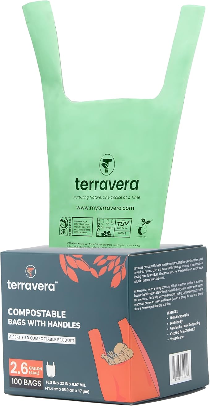 2.6 Gallon Compostable Food Scrap Bags by Unknown