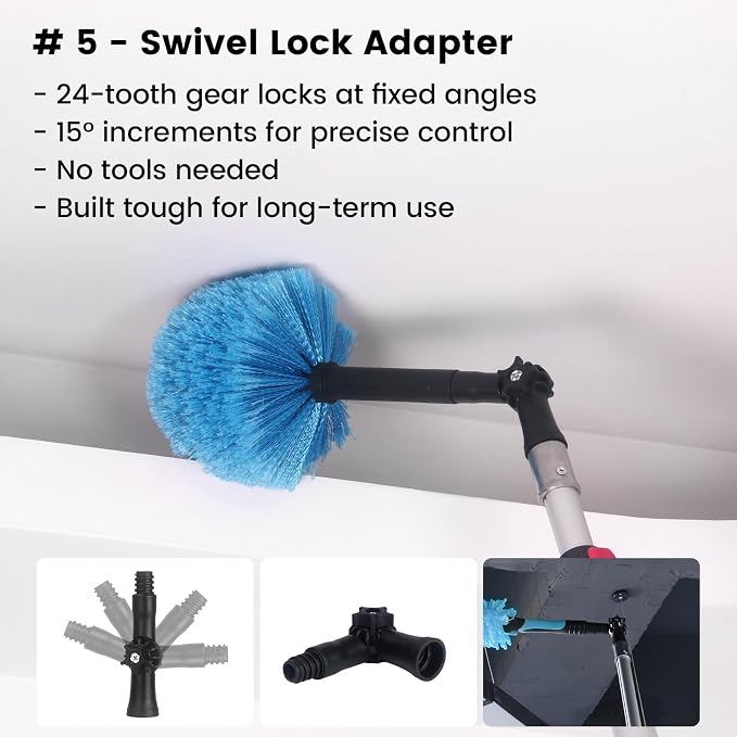 Ceiling Fan Duster Kit – 5-in-1 Bendable & Dual-Sided Heads – Washable Dusters - Image 7