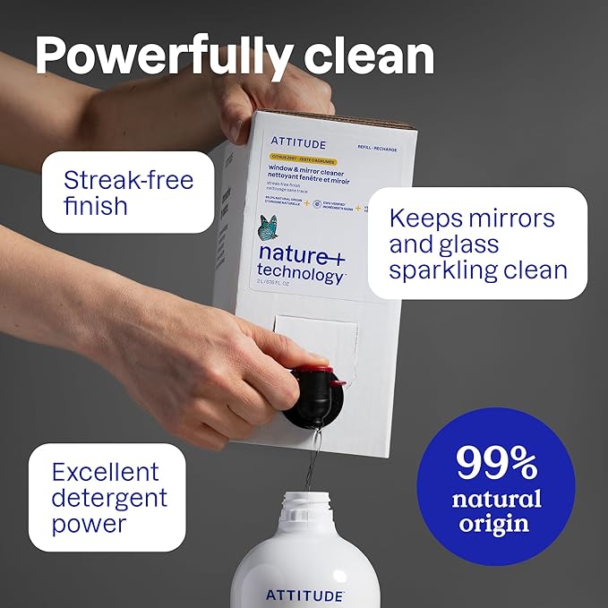 ATTITUDE Window & Mirror Cleaner, EWG Verified, Plant- & Mineral-Based - Image 4