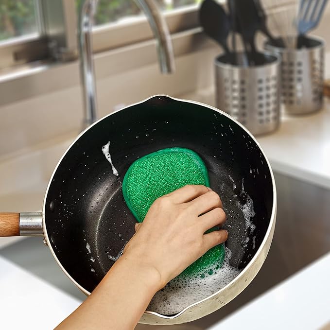 Kitchen Dish Sponge Scrubber Non Scratch, Dishcloth No Odor Reusable Washable - Image 5