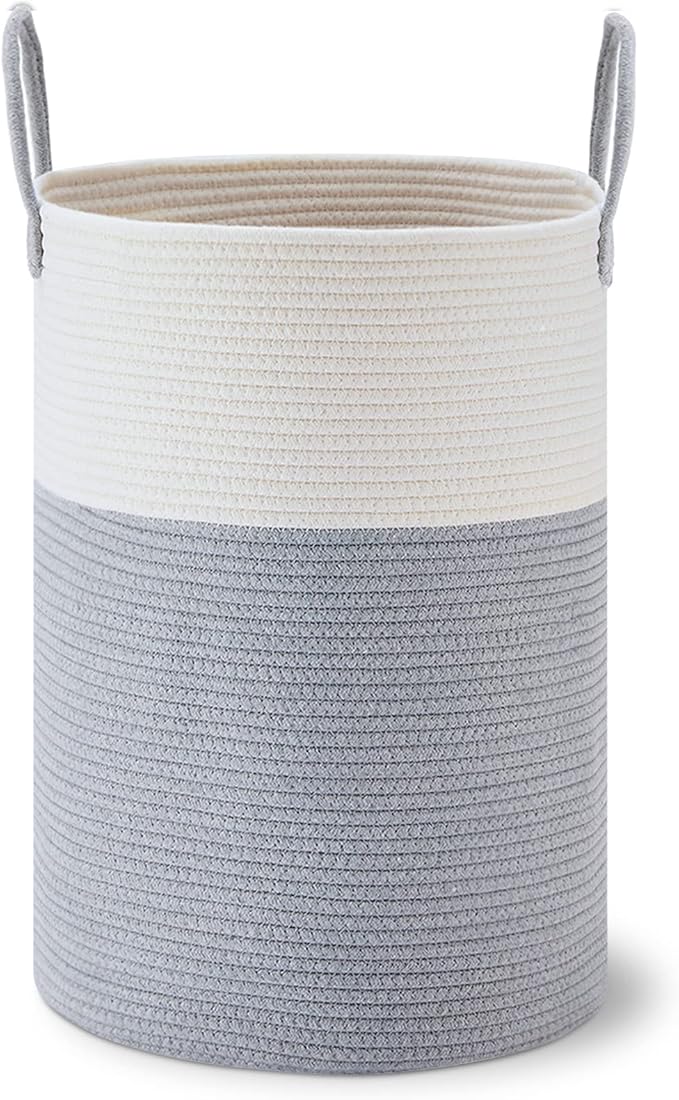 VIPOSCO Large Laundry Hamper, Tall Woven Rope Storage Basket - Image 9