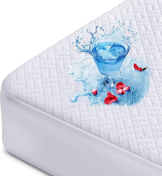 Hanherry 100% Waterproof Mattress Protector Queen Size, Mattress Cover 3D Air by Hanherry