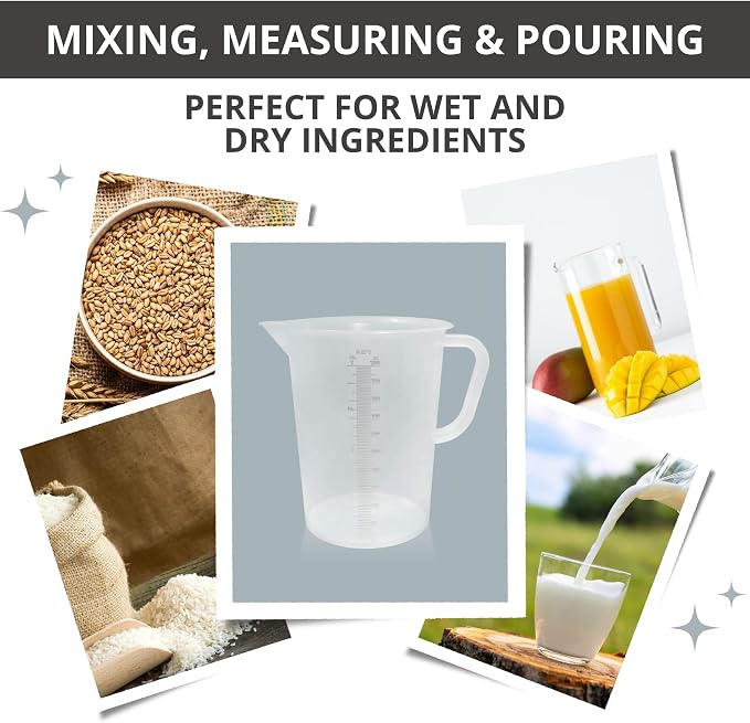 Appletofu Plastic Graduated Measuring and Mixing Pitcher - 2000ml Plastic - Image 7
