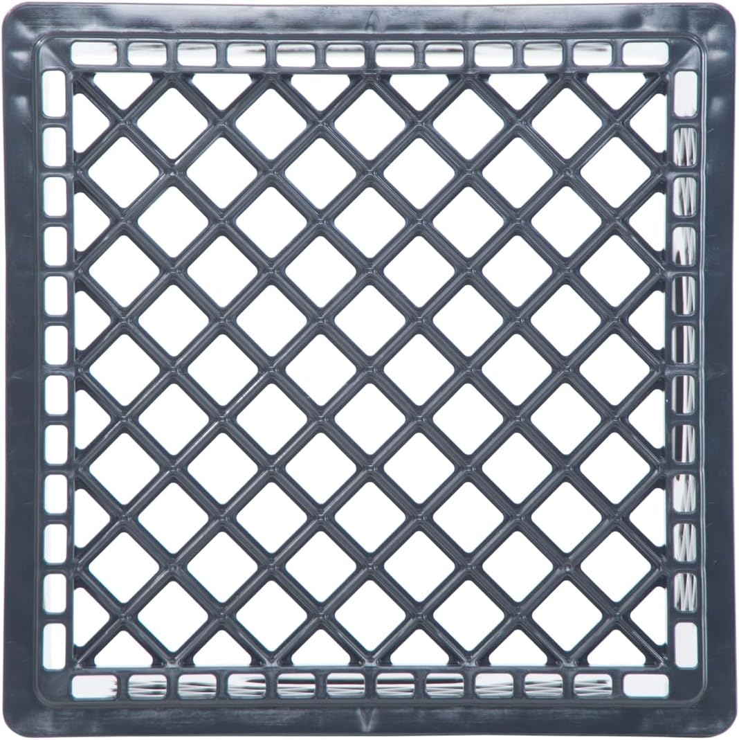 Hudson Exchange 13 x 13 x 11" (16 Quart, 4 Pack) Mesh Commercial Grade Milk Crate Handled Storage Container Tote, Black