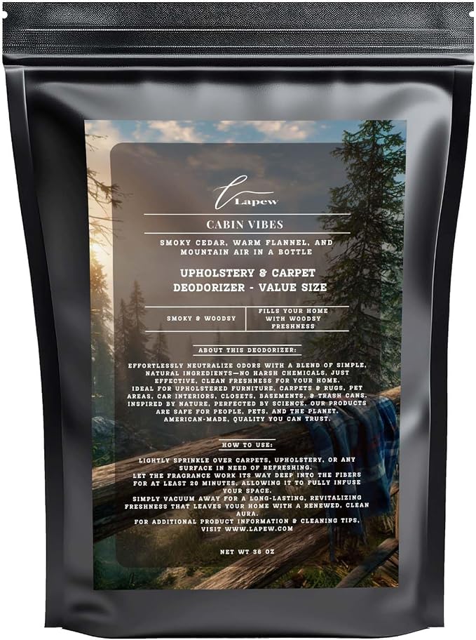Cabin Vibes Carpet Freshener Powder Refill 36 oz | Powerful Odor Eliminator by Lapew