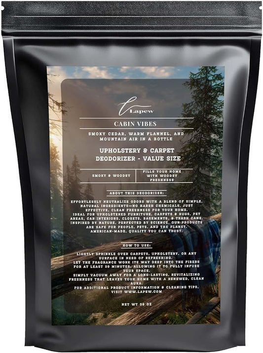 Cabin Vibes Carpet Freshener Powder Refill 36 oz | Powerful Odor Eliminator by Lapew