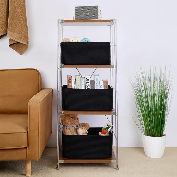Large Storage Baskets for Organizing, Closet Shelf Baskets for Clothes Blanket - Image 4