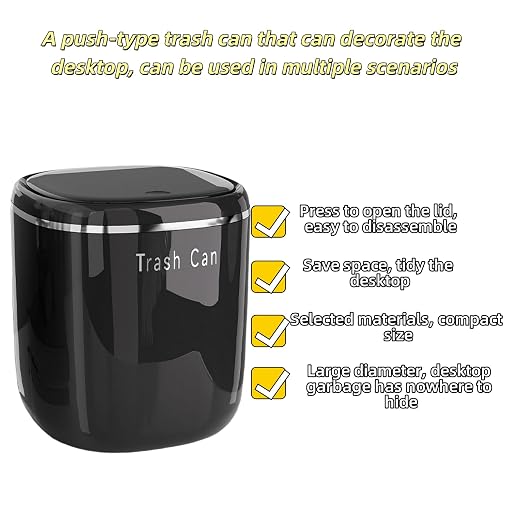 0.8 Gallon Desktop Mini Trash Can - Image 3