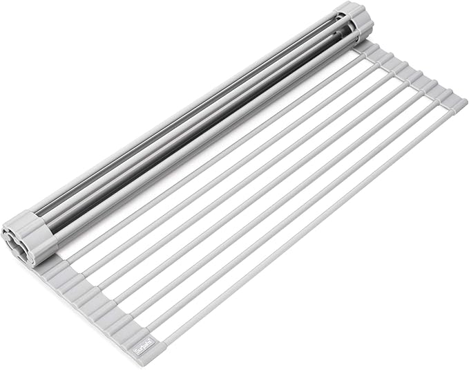 Surpahs Over Sink Foldable Multipurpose Roll-Up Dish Drying Rack, Silicone by Surpahs