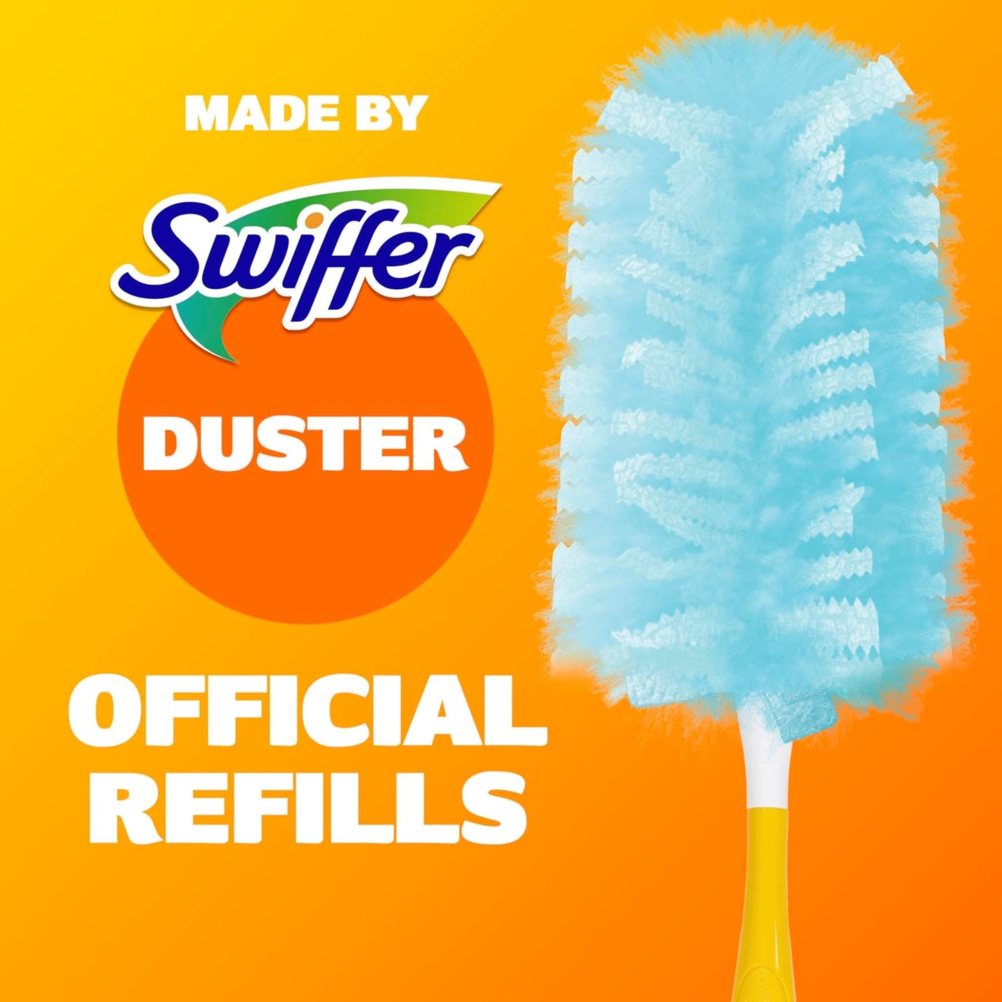 Dusters Refill for Cleaning, Feather & Microfiber Duster Disposable Alternative, for Dusting Furniture, Blinds, Ceiling Fans, Walls, Helps Remove Allergens, New Lemon Scent, 18ct