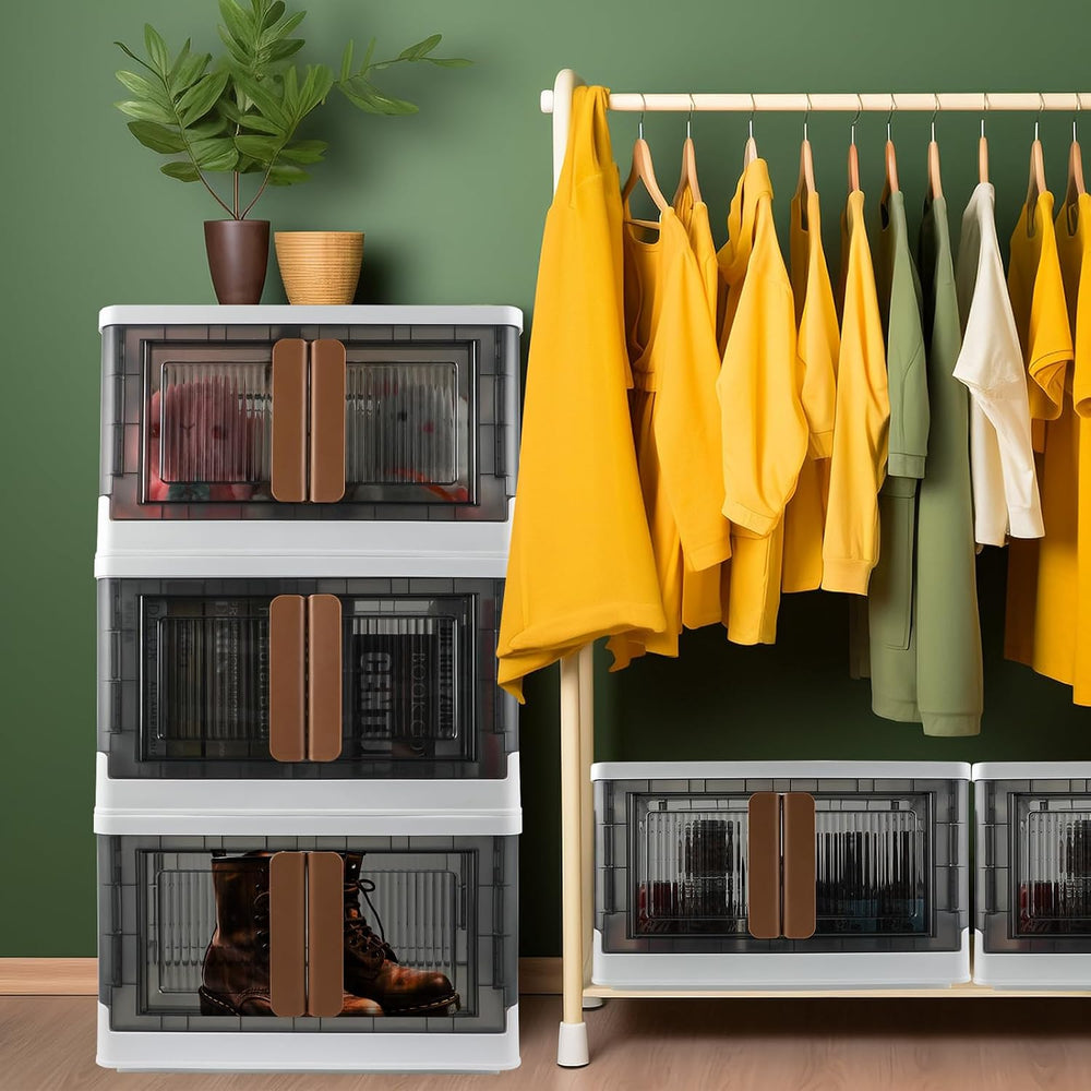 Storage Bin, Foldable Cabinet, 8.4 Gallon (32L) Capacity (Each One), 2 Packs,...