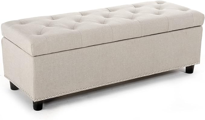 BELLEZE 47" Storage Ottoman, Storage Bench by BELLEZE
